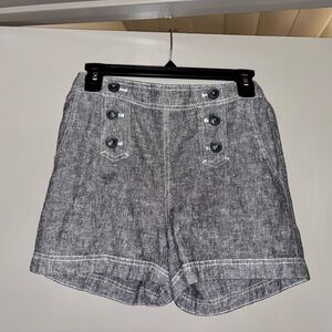 Maurices Gray High-Waist Button Front Sailor Shorts